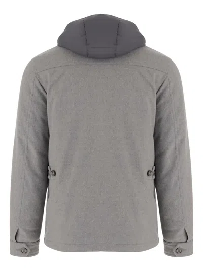 Moorer Wool And Cashmere Blend Jacket In Gray