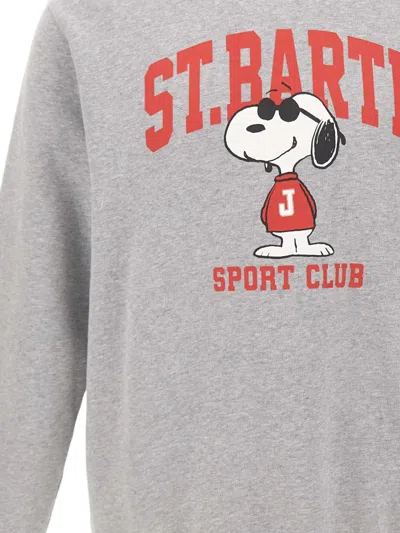 Mc2 Saint Barth X Peanuts Snoopy Logo Sweatshirt In Gray