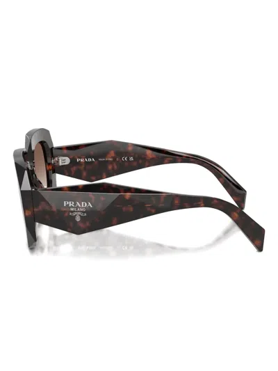 Prada Symbole Oversized-frame Sunglasses In Brown