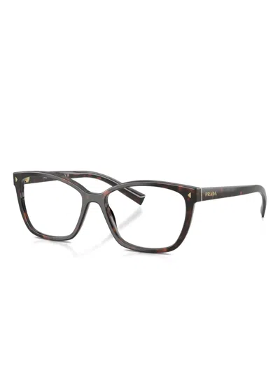Prada Tortoiseshell-pattern Glasses In Brown