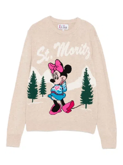 Mc2 Saint Barth Minnie Jacquard Sweater In Pink
