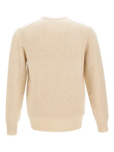 Mc2 Saint Barth Embroidered Crew-neck Sweater In Neutral