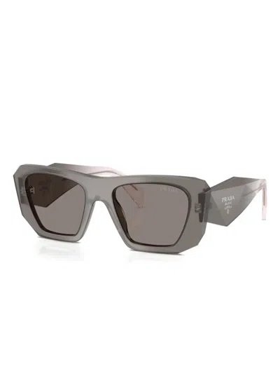 Prada Eyewear Rectangular Frame Sunglasses In Brown