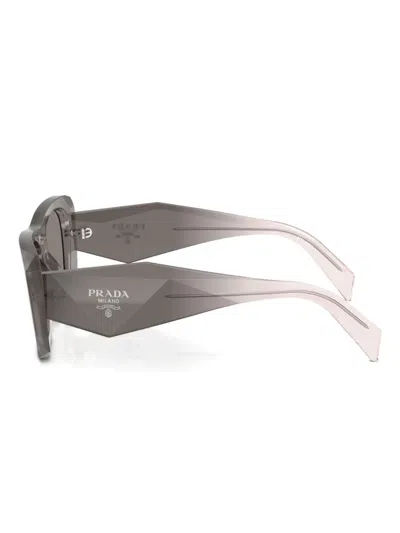 Prada Eyewear Rectangular Frame Sunglasses In Brown