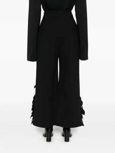 A.w.a.k.e. Rectangle-detail Trousers In Black