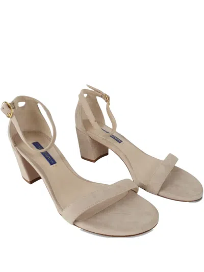 Pre-owned Stuart Weitzman 65mm Suede Heels In Neutral