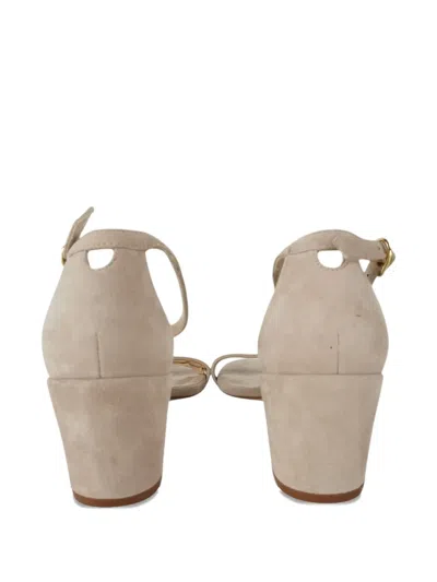 Pre-owned Stuart Weitzman 65mm Suede Heels In Neutral