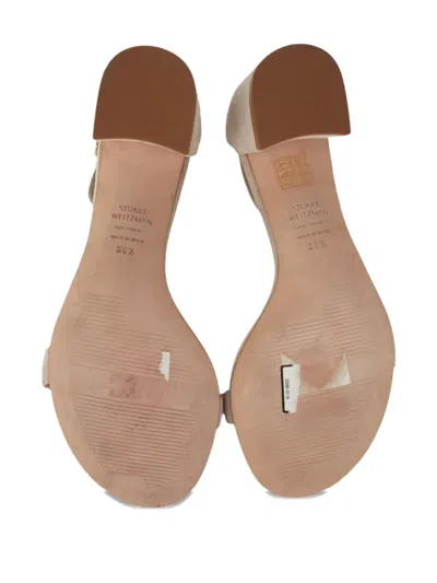 Pre-owned Stuart Weitzman 65mm Suede Heels In Neutral