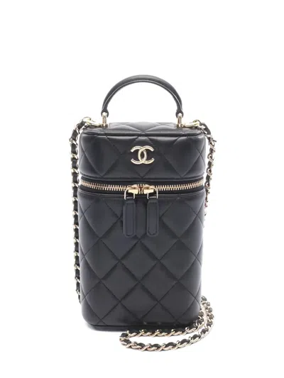 Pre-owned Chanel 2021-2022 Vanity Phone Case In Black