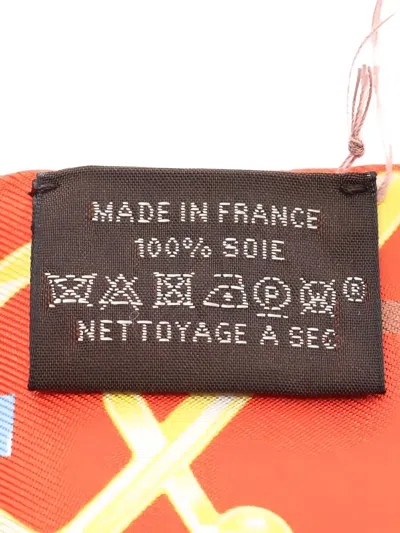 Pre-owned Hermes 2020s Do Re Boucles Ribbon Scarf In Neutral