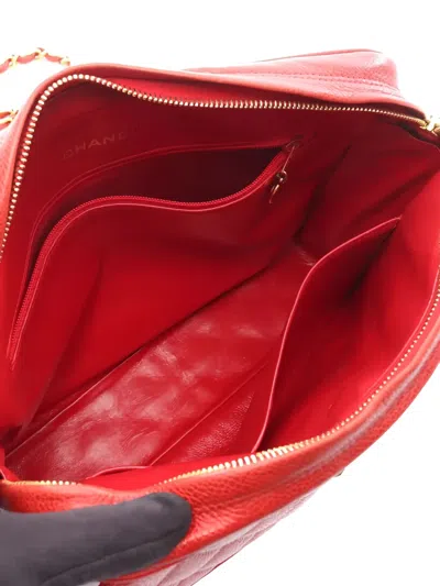 Pre-owned Chanel 1991-1994 Diamond-quilting Shoulder Bag In Red