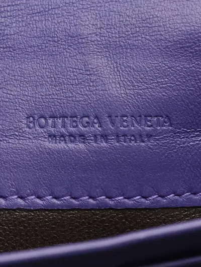 Pre-owned Bottega Veneta Intrecciato Bi-fold Wallet In Purple