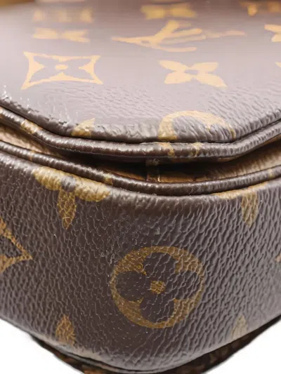 Pre-owned Louis Vuitton 2021s Pochette Metis Mm Monogram Canvas Handbag In Brown