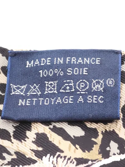Pre-owned Hermes 2010s Jungle Love Twilly Scarf In Blue