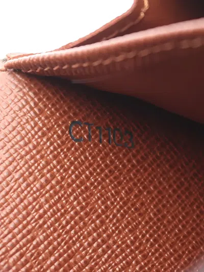 Pre-owned Louis Vuitton 2013 Monogram Bi-fold Sara Wallet In Brown