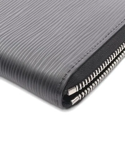 Pre-owned Louis Vuitton 2018 Epi Zippy Vertical Wallet In Gray