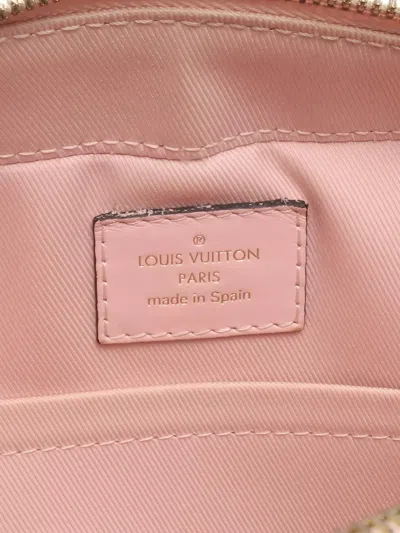 Pre-owned Louis Vuitton 2019 Saintonge Damier Azur Shoulder Bag In Pink
