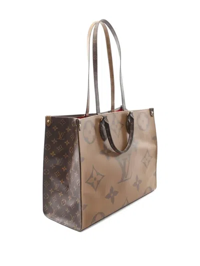 Pre-owned Louis Vuitton 2019 Onthego Gm Tote Bag In Brown
