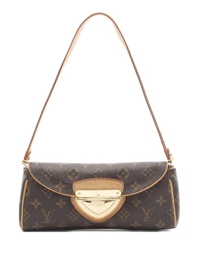 Pre-owned Louis Vuitton 2010s Pochette Beverly Monogram Canvas Shoulder Bag In Brown