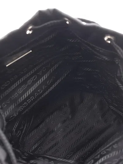 Pre-owned Prada 2010s Vela Re-nylon Drawstring Pouch In Black