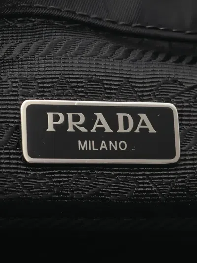 Pre-owned Prada 2010s Vela Re-nylon Drawstring Pouch In Black