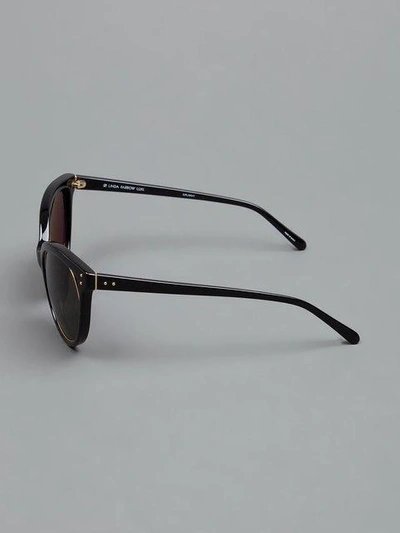 Shop Linda Farrow ' 205' Sonnenbrille - Schwarz