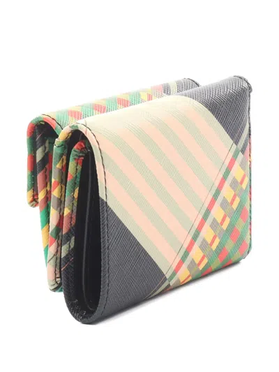 Pre-owned Vivienne Westwood 2020s Orb-plaque Flap Wallet In Neutral