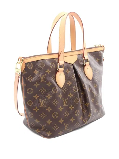 Pre-owned Louis Vuitton 2014 Palermo Pm Monogram Canvas Tote Bag In Brown