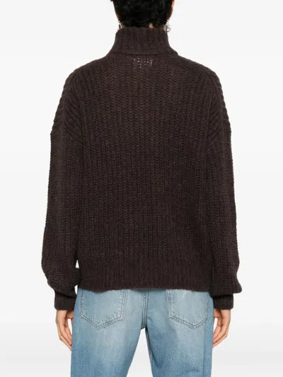 Ba&sh Beltane Zip Sweater In Brown