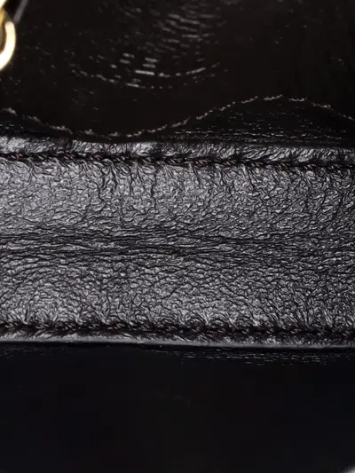 Pre-owned Fendi Chain Baguette Charm Bag Zucca Coated Canvas Nano Crossbody Bag In Brown