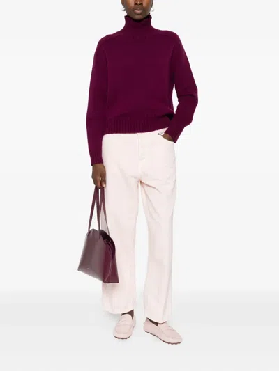 Eric Bompard High-neck Cashmere Sweater In Purple
