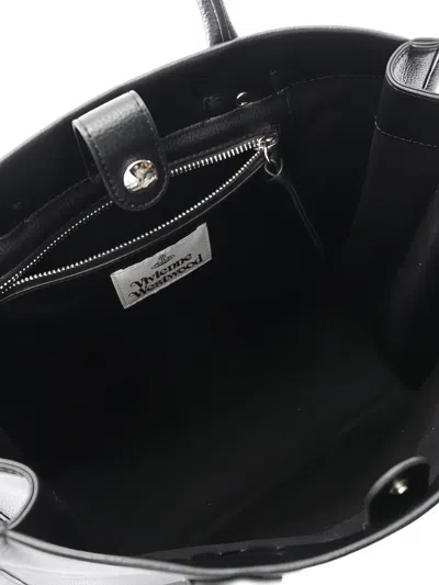 Pre-owned Vivienne Westwood 2020s Teddy Tote Shoulder Bag In Black