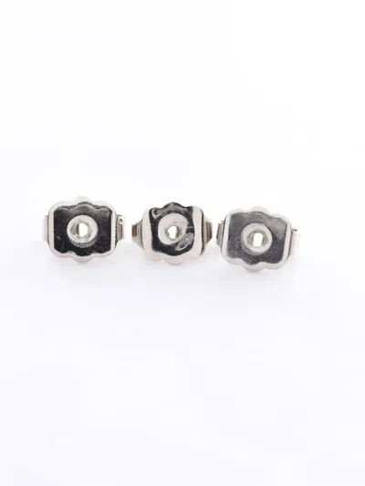 Pre-owned Louis Vuitton 2010s Dreille Sweet Monogram Heart Flower Earrings (set Of Three) In Silver