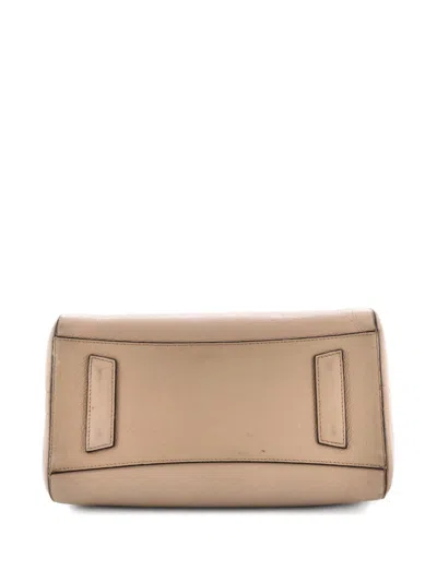 Pre-owned Givenchy Antigona Bag Leather Small Satchel In Neutral