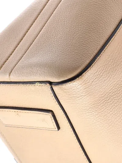 Pre-owned Givenchy Antigona Bag Leather Small Satchel In Neutral