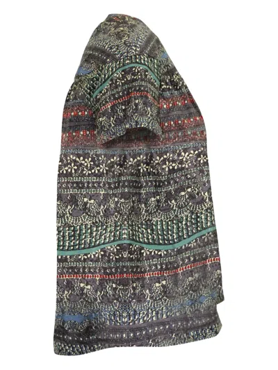 Pre-owned Sea Abstract-print Short-sleeve Top In Gray