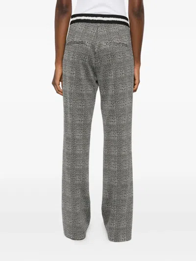 Cambio Wide-leg Trousers With Elastic Waistband And Refined Pattern In Animal Print