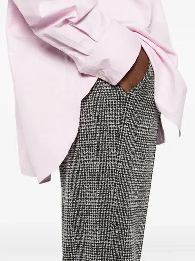 Cambio Wide-leg Trousers With Elastic Waistband And Refined Pattern In Animal Print