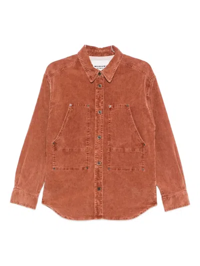 Isabel Marant Étoile Oriana Corduroy Shirt Jacket In Multi