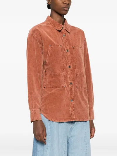 Isabel Marant Étoile Oriana Corduroy Shirt Jacket In Multi