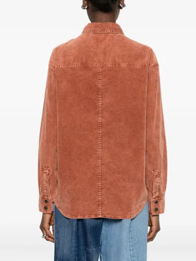Isabel Marant Étoile Oriana Corduroy Shirt Jacket In Multi
