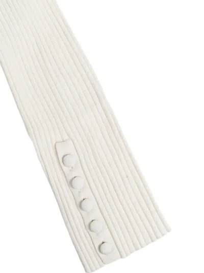 Lisa Yang Ribbed Gloves In White