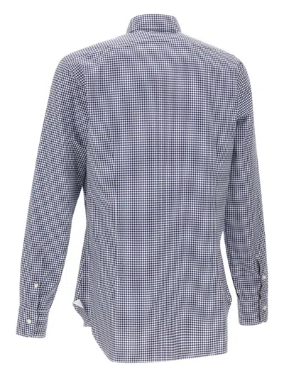 Barba Napoli Checked Long-sleeved Shirt In Multi
