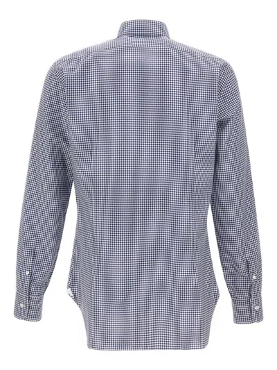 Barba Napoli Checked Long-sleeved Shirt In Multi