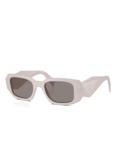 Prada Eyewear Rectangular Frame Sunglasses In Gray