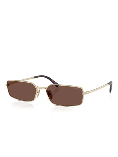Prada Rectangular-frame Sunglasses In Brown