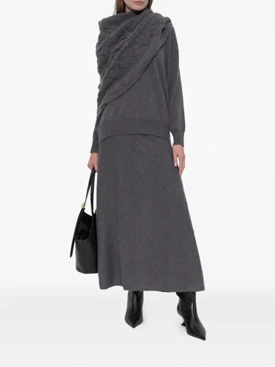 Lisa Yang Cable-knit Roll-neck Sweater In Multi