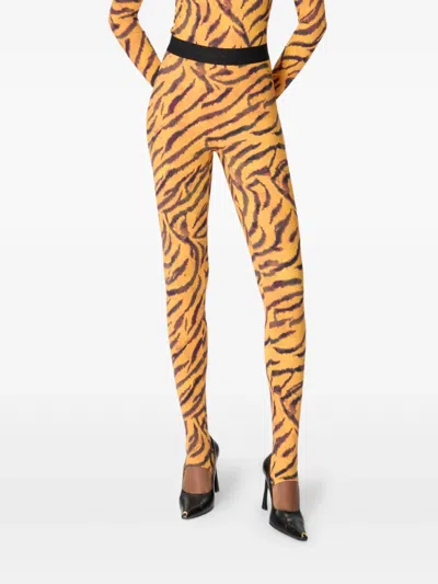 Marine Serre Tiger-print Leggings In Multi