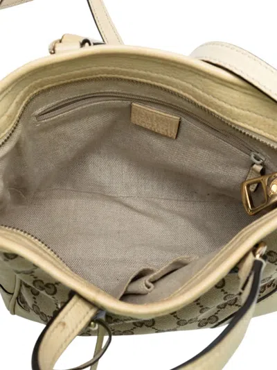 Pre-owned Gucci 2000-2015 Small Gg Canvas Bree Satchel In Brown