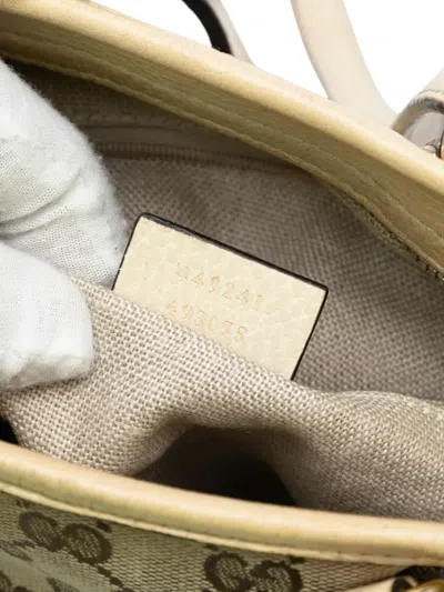 Pre-owned Gucci 2000-2015 Small Gg Canvas Bree Satchel In Brown